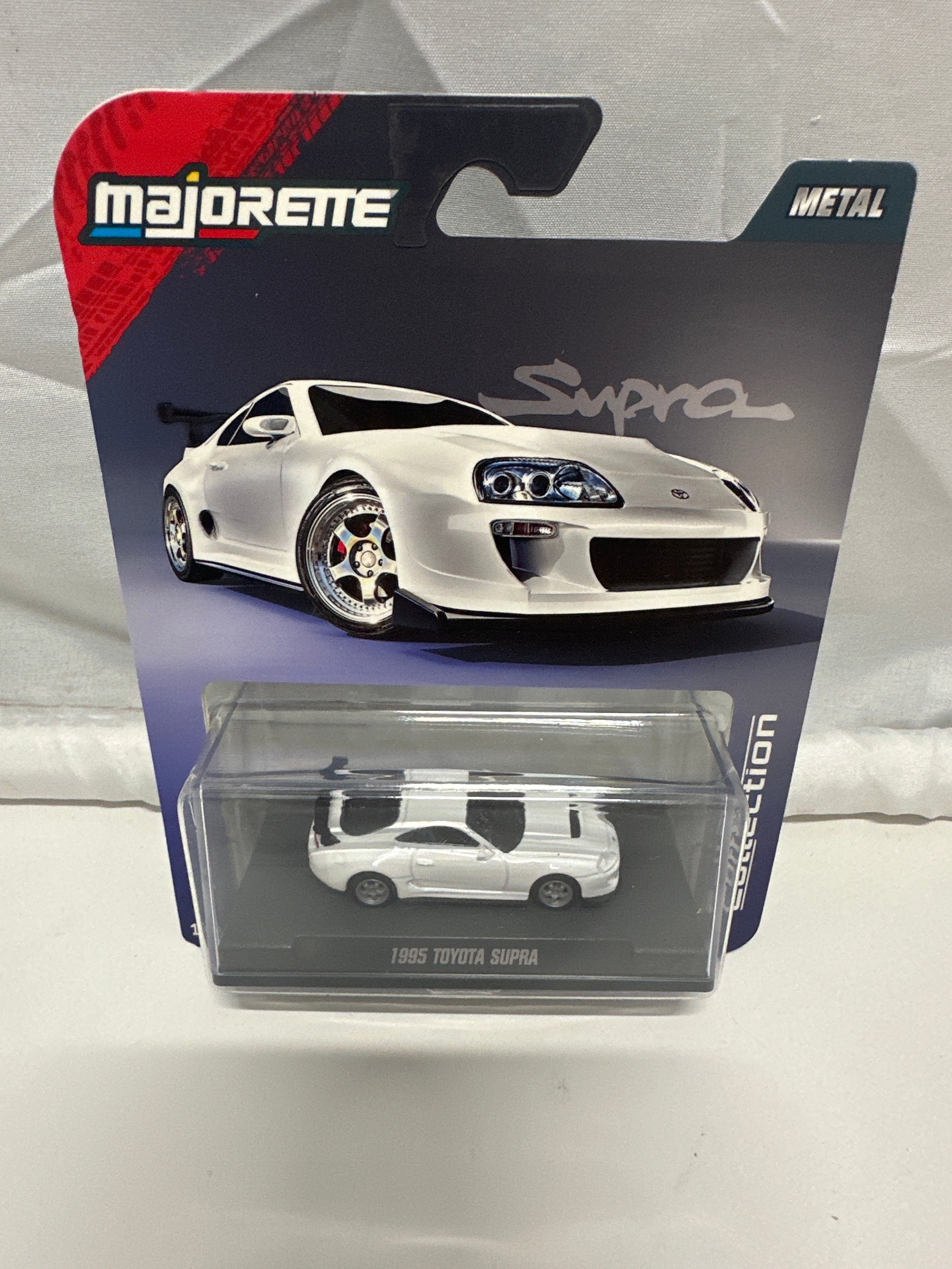 Majorette 1995 Toyota Supra White 1:64 Collector Series Diecast Car