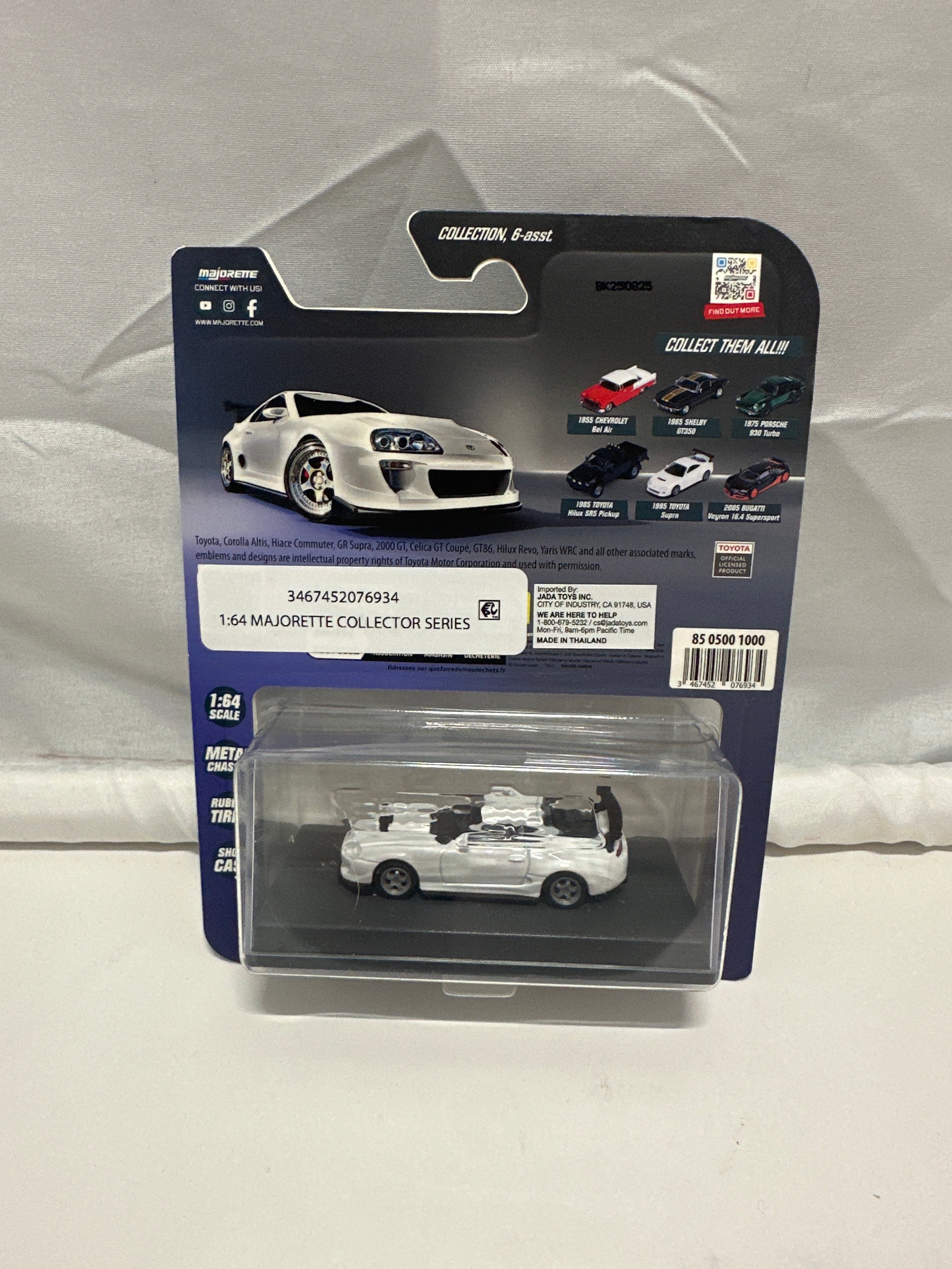 Majorette 1995 Toyota Supra White 1:64 Collector Series Diecast Car