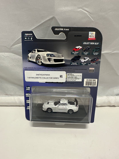 Majorette 1995 Toyota Supra White 1:64 Collector Series Diecast Car