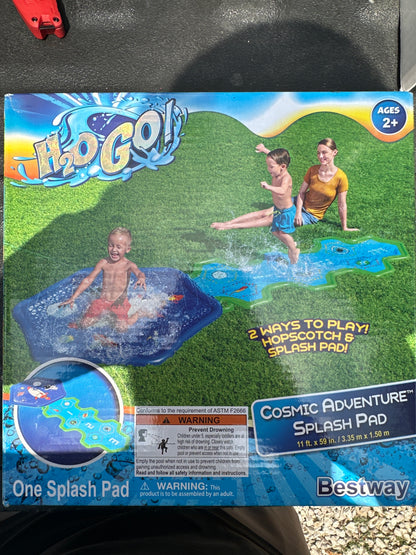 H2OGO! Cosmic Adventure Kids Sprinkler Splash Pad and Inflatable Water Slide