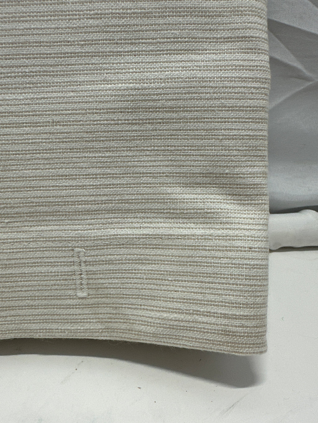 Threshold Khaki Micro Striped Textured Cotton Shower Curtain 72 x 72 in