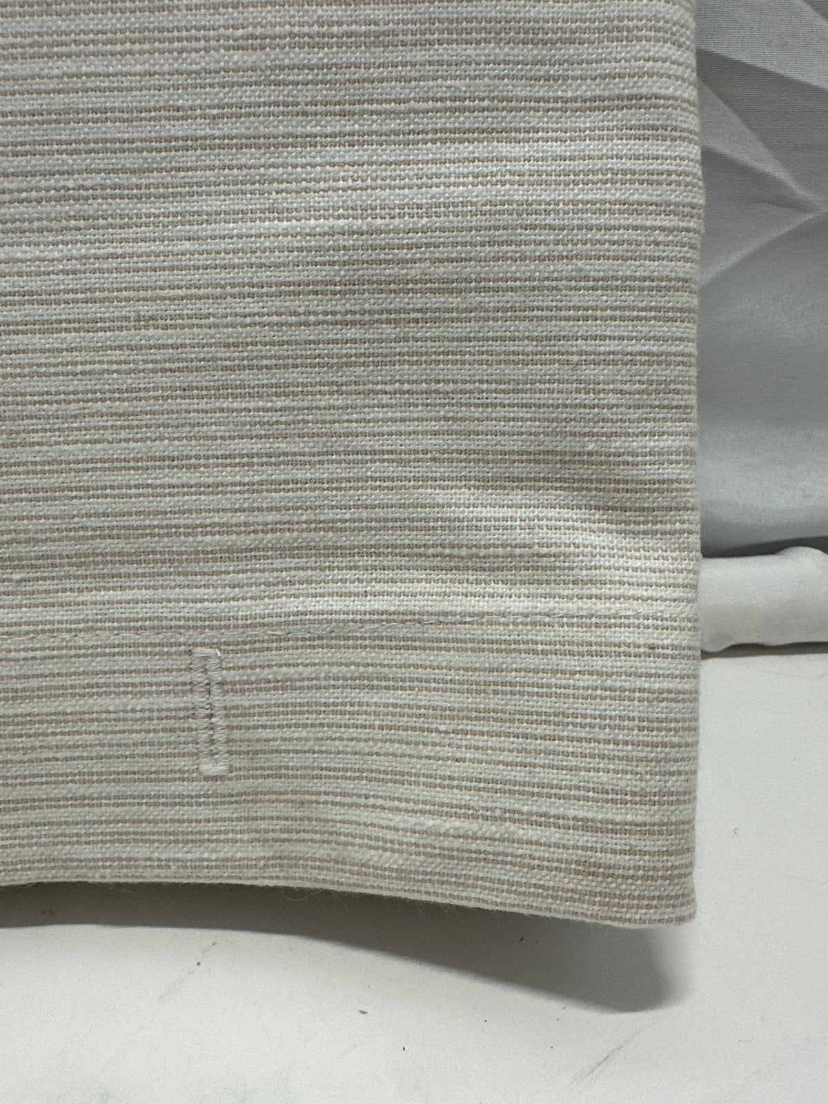 Threshold Khaki Micro Striped Textured Cotton Shower Curtain 72 x 72 in