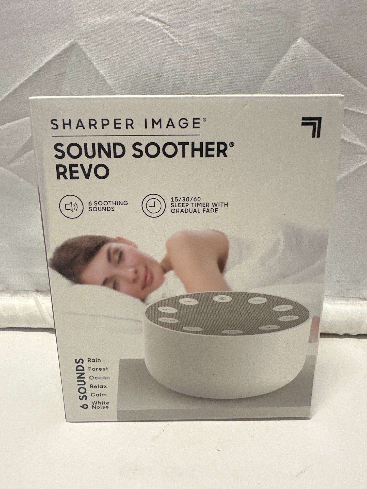 Sharper Image Sound Soother Revo White Noise Machine 6 Sounds Sleep Timer