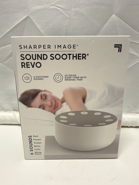 Sharper Image Sound Soother Revo White Noise Machine 6 Sounds Sleep Timer