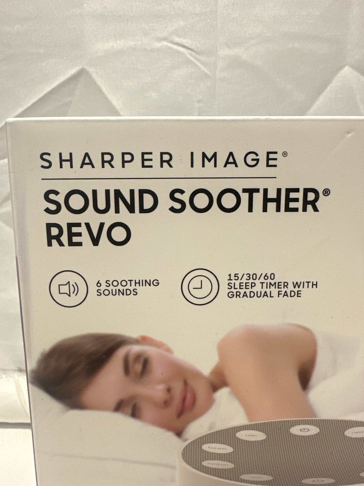Sharper Image Sound Soother Revo White Noise Machine 6 Sounds Sleep Timer