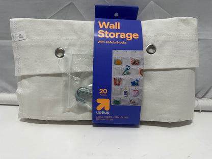 Up&Up Wall Storage Organizer 20 Pocket Hanging Wall Organizer With 4 Hooks