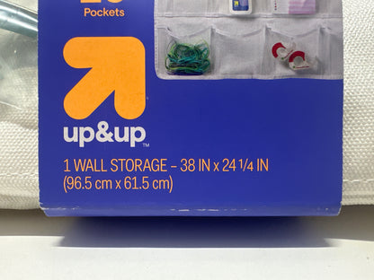Up&Up Wall Storage Organizer 20 Pocket Hanging Wall Organizer With 4 Hooks