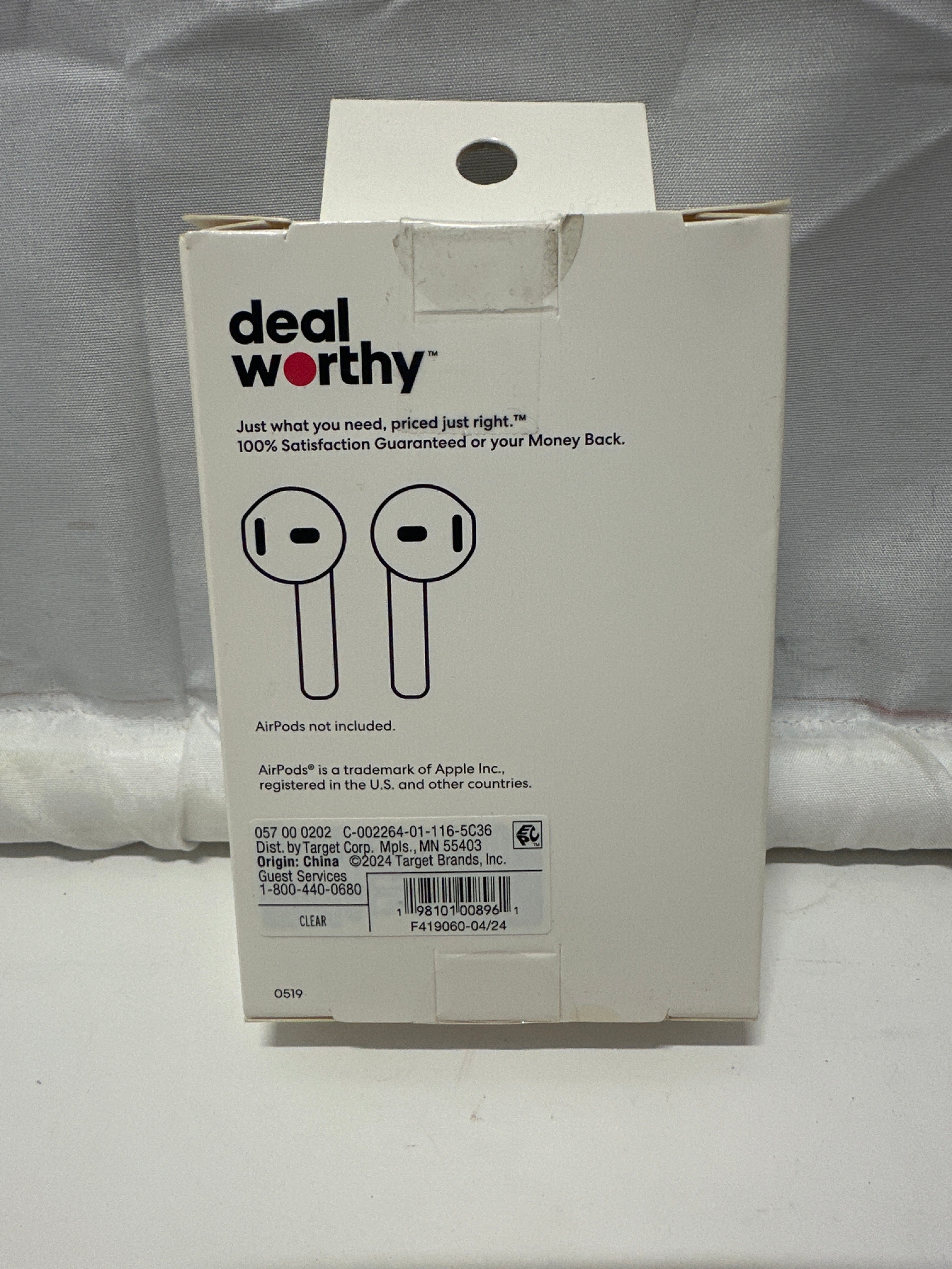 Dealworthy AirPods Case Cover (1st & 2nd Gen) Clear