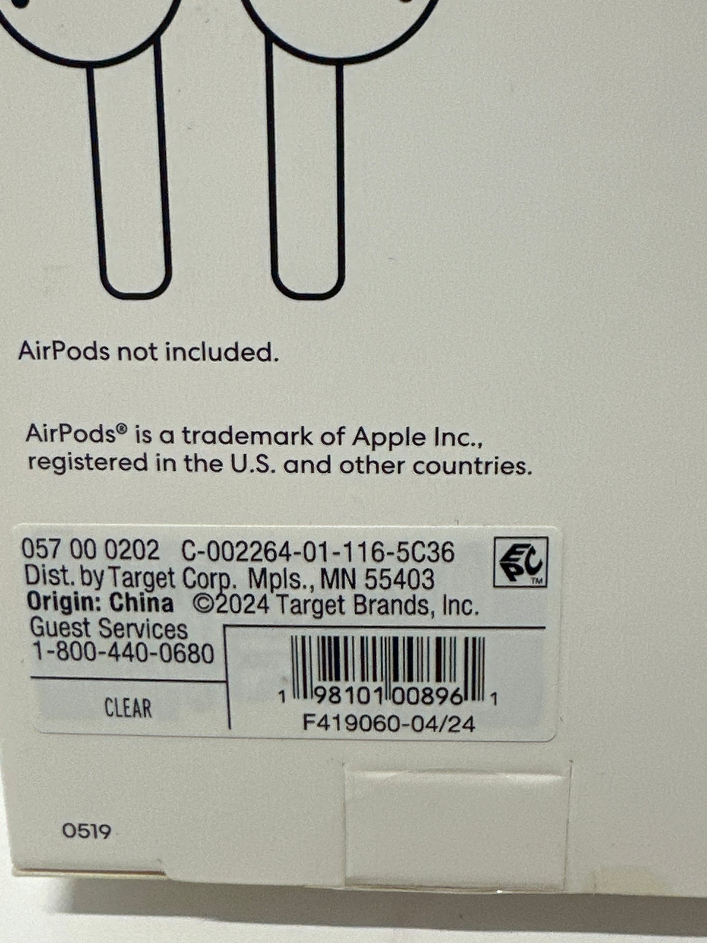 Dealworthy AirPods Case Cover (1st & 2nd Gen) Clear