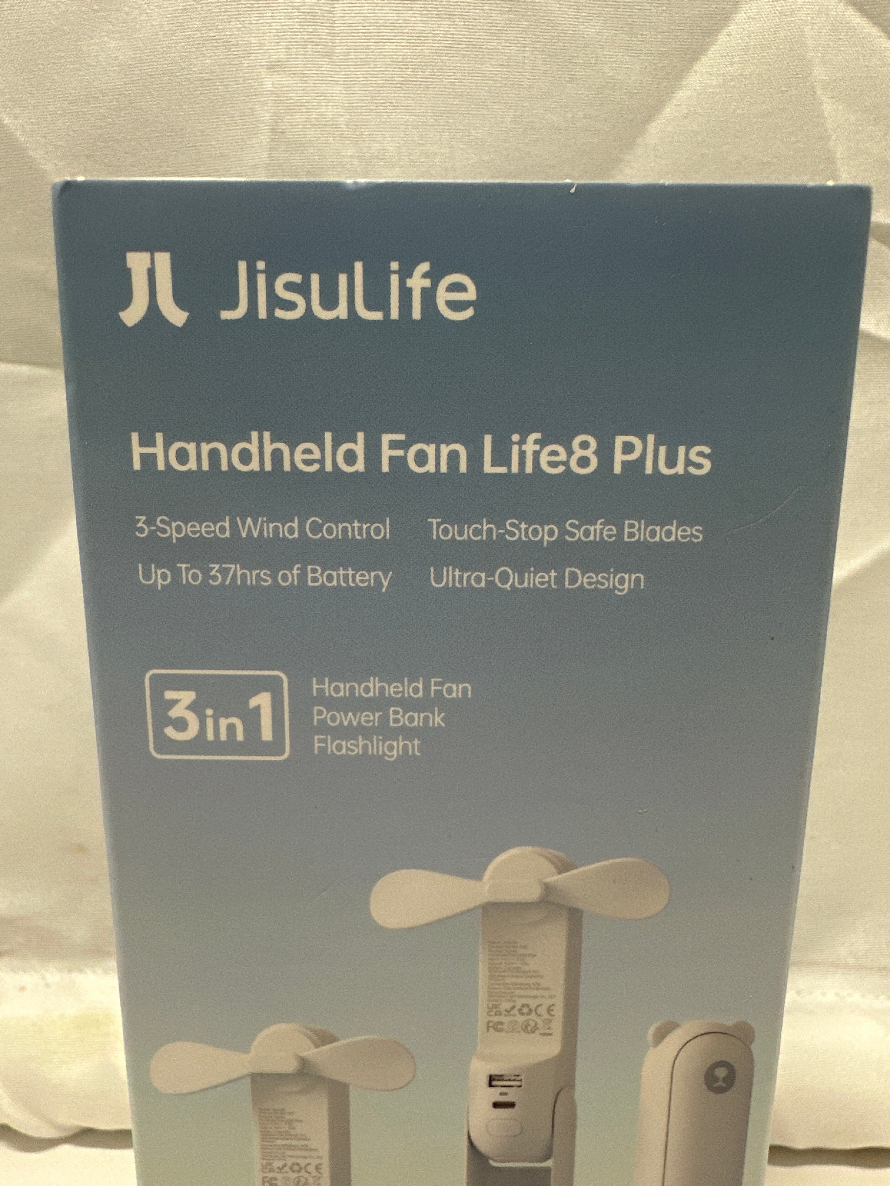 JisuLife Handheld Fan Life8 Plus Portable Rechargeable Fan Power Bank Flashlight