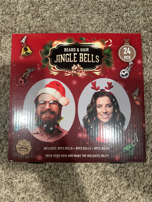 Beard & Hair Jingle Bells~24 Pcs~The Original Fun Workshop~Christmas~Bells-Bulbs