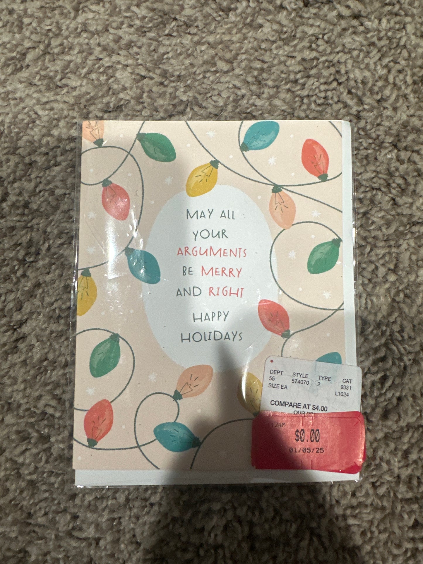 May all your Arguments be Merry and right Card