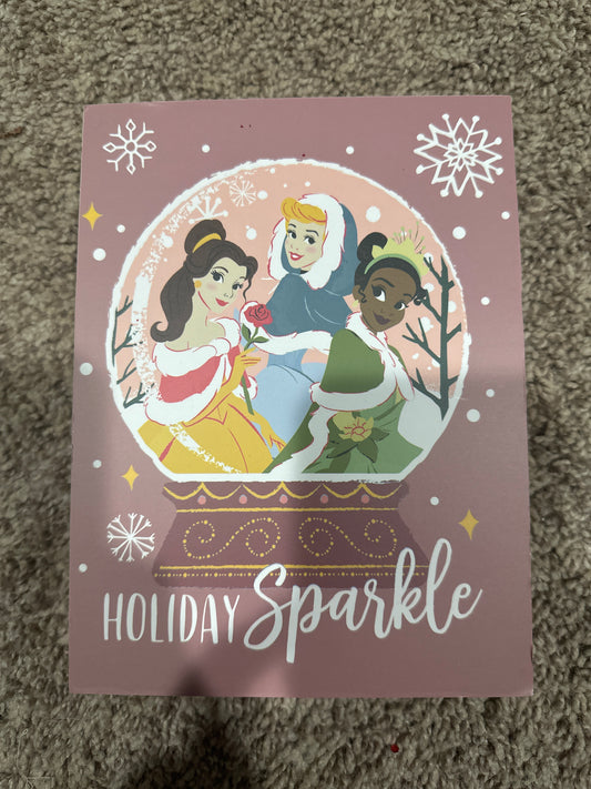 Disney Princess Holiday Sparkle Wooden Picture