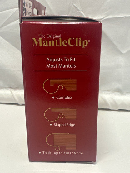 Original MantleClip Matte Black Stocking Holders 4 Pack Christmas Mantel