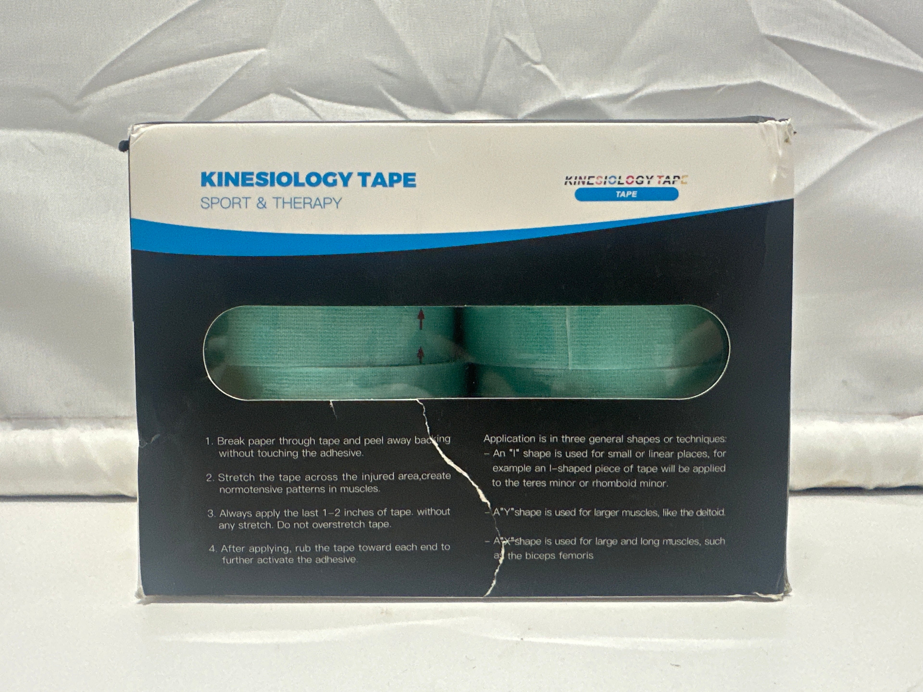 FQU Kinesiology Tape Water Green 4 Pack Athletic Sports Therapy Tape