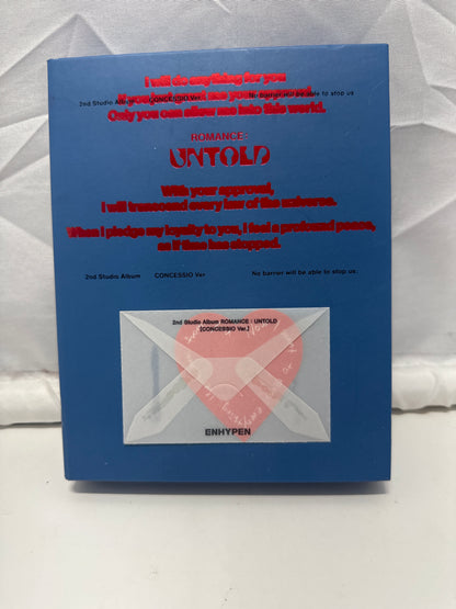 ENHYPEN Romance Untold Concessio Version Album CD Photobook Blue K-Pop