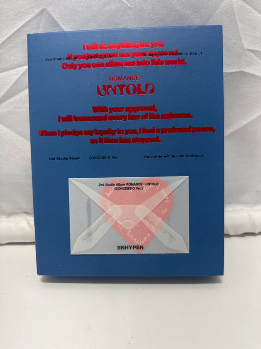 ENHYPEN Romance Untold Concessio Version Album CD Photobook Blue K-Pop