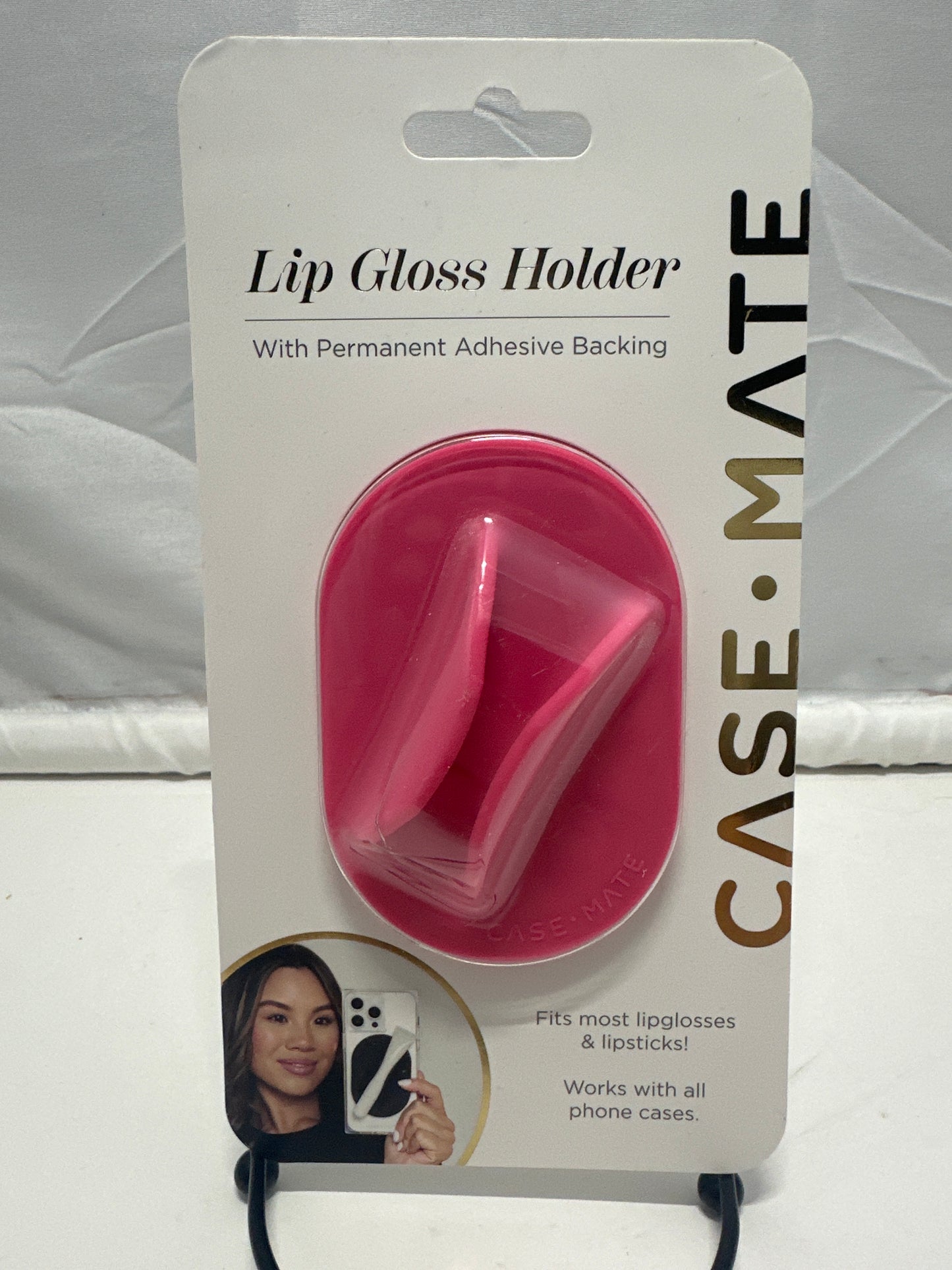 Case-Mate Lip Gloss Holder Adhesive Phone Case Accessory Hot Pink
