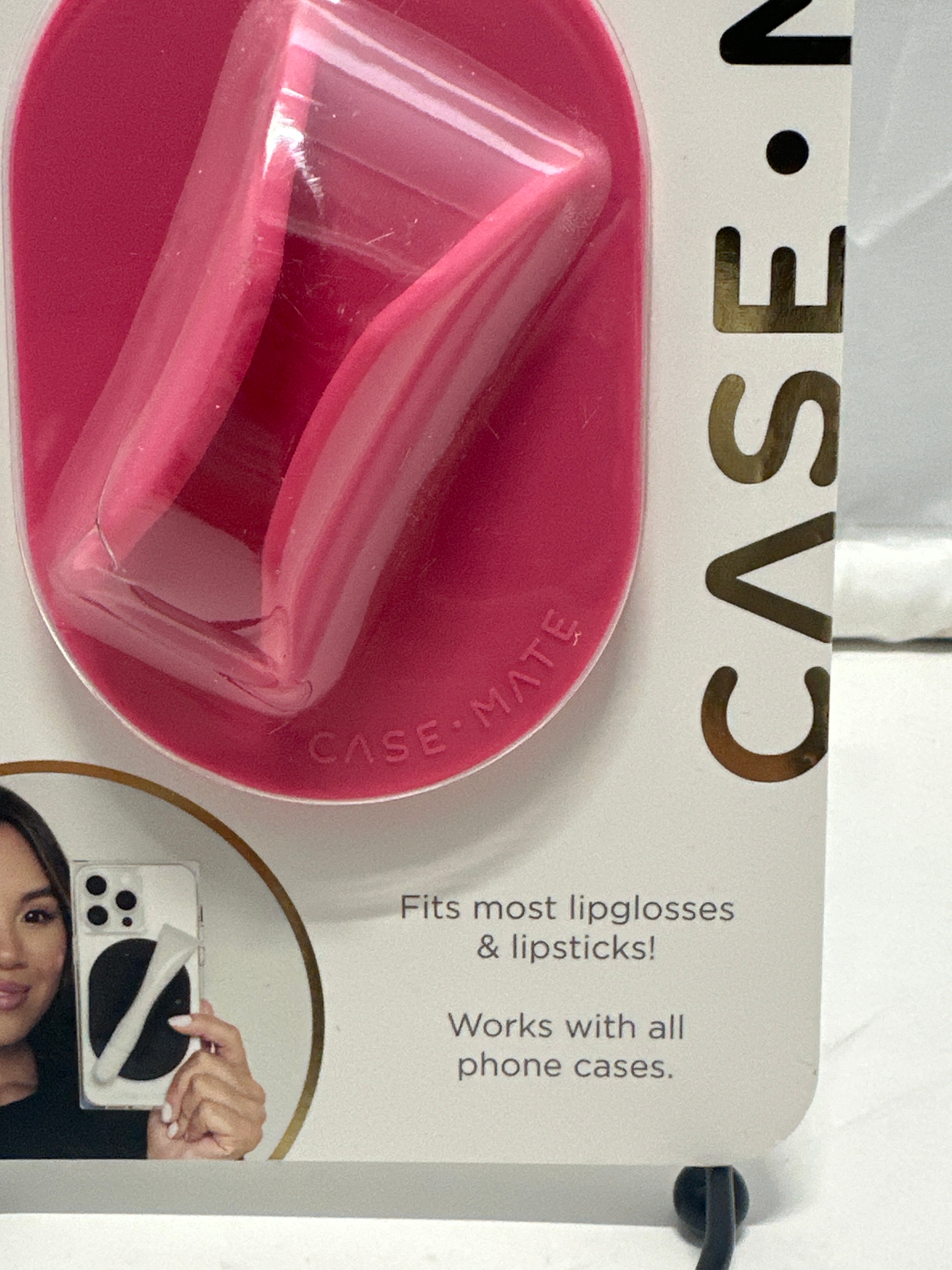 Case-Mate Lip Gloss Holder Adhesive Phone Case Accessory Hot Pink