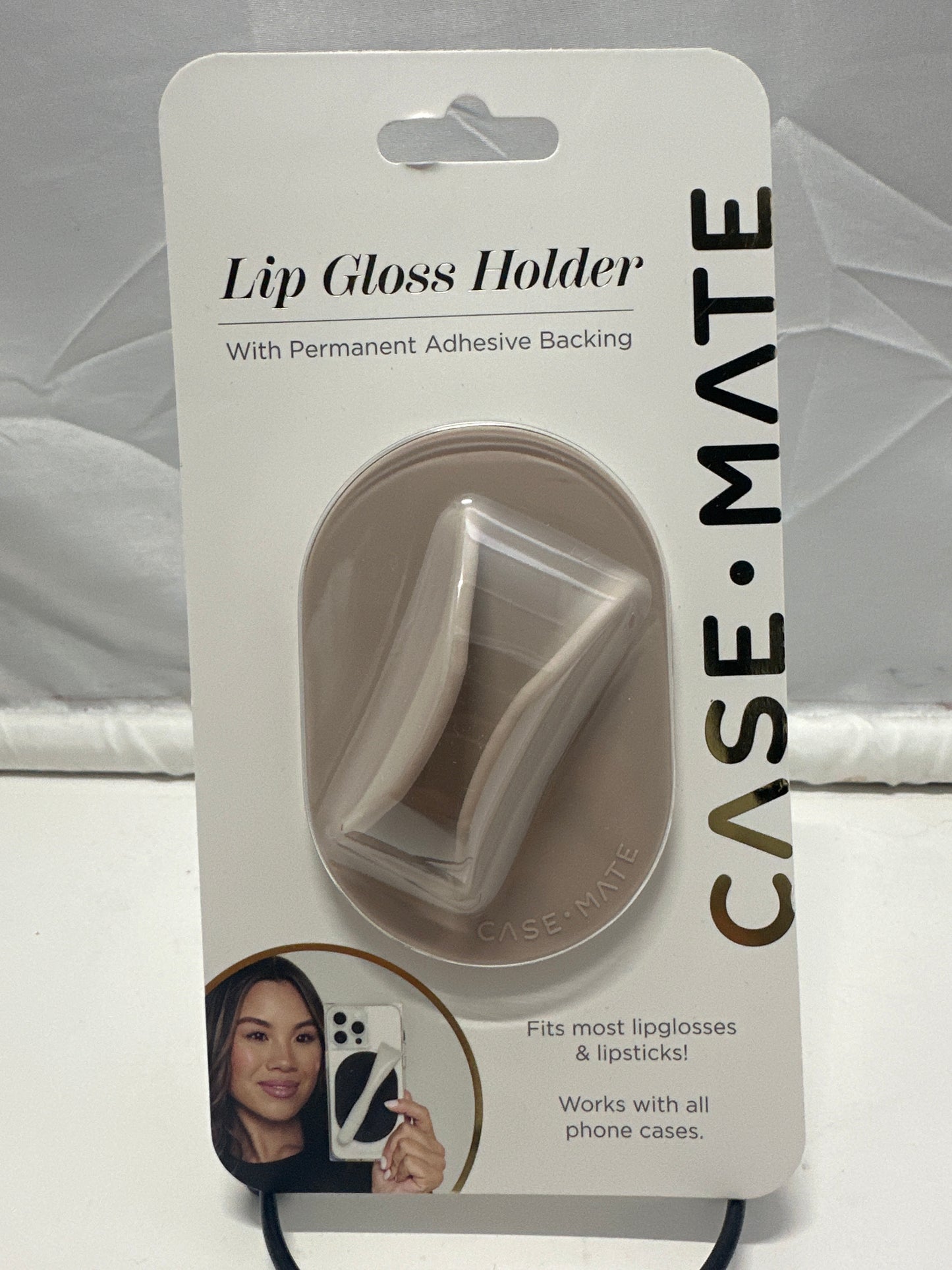 Case-Mate Lip Gloss Holder Adhesive Phone Case Accessory Beige