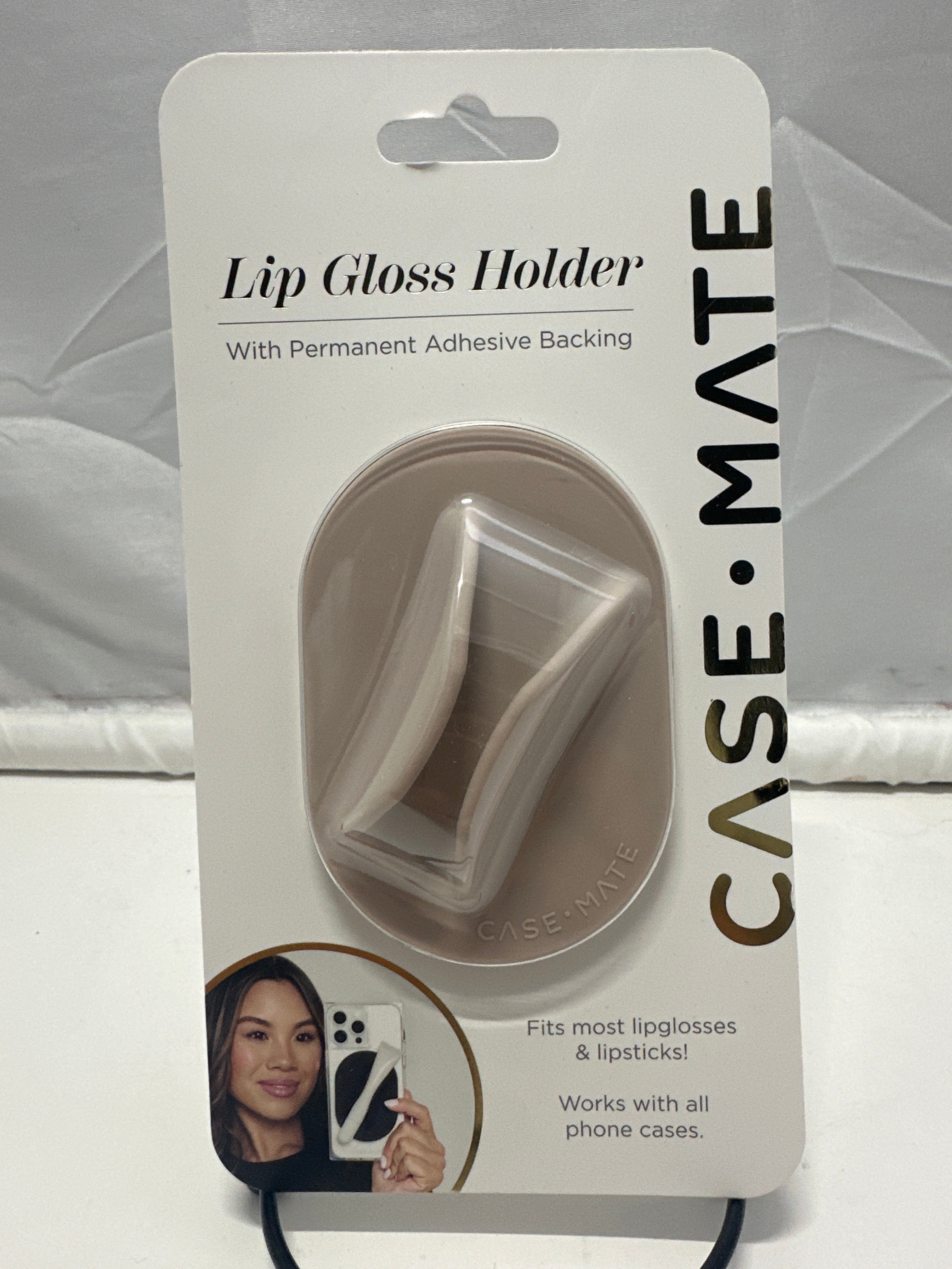 Case-Mate Lip Gloss Holder Adhesive Phone Case Accessory Beige