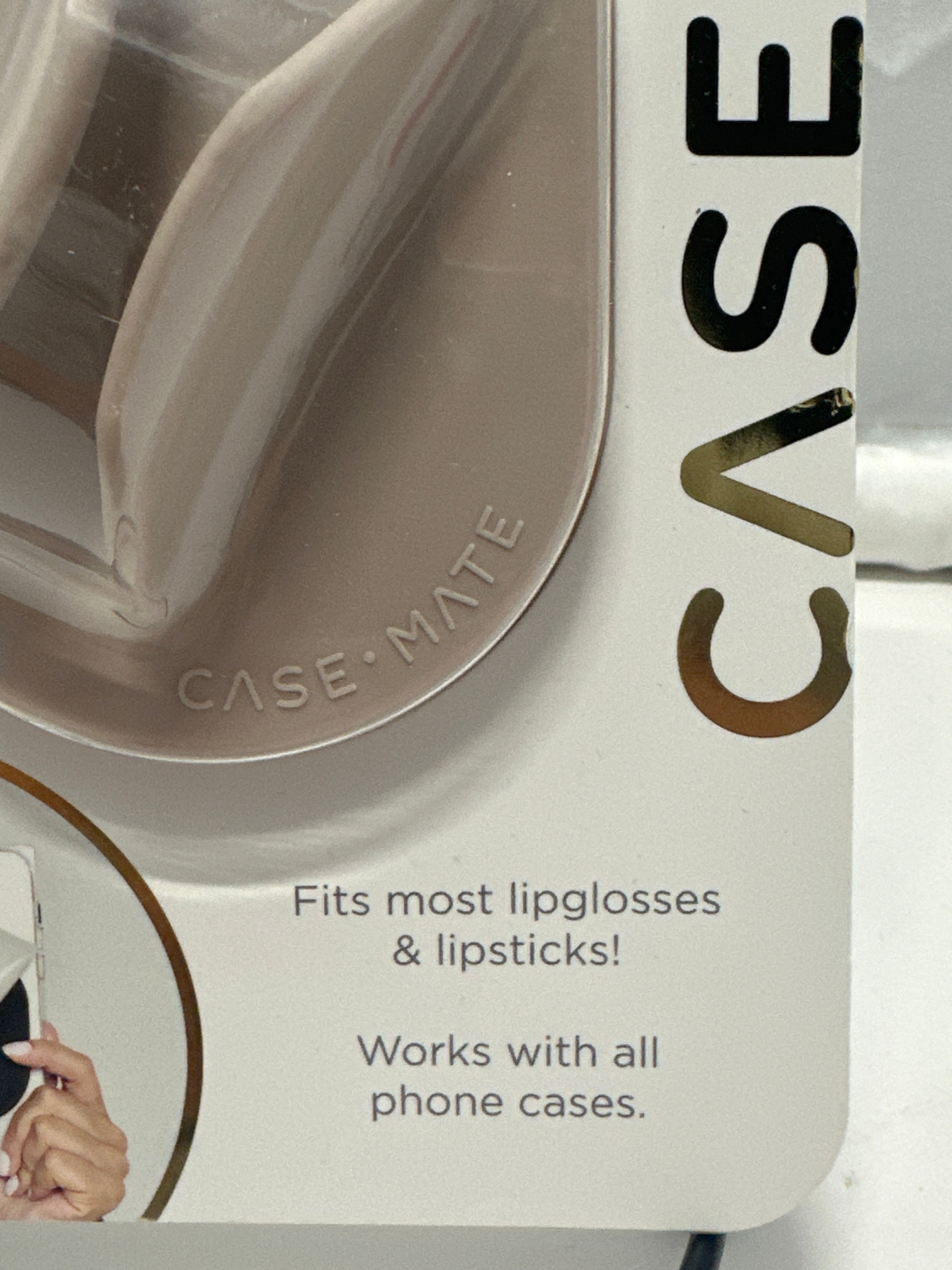 Case-Mate Lip Gloss Holder Adhesive Phone Case Accessory Beige