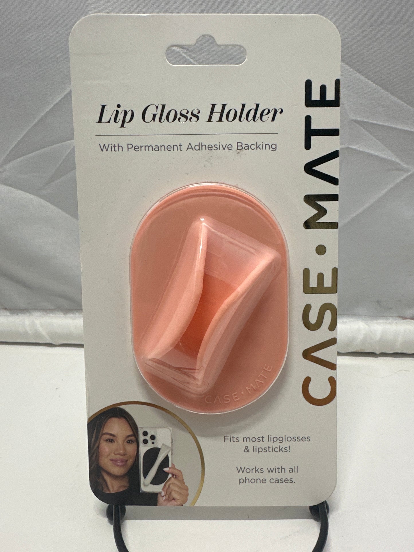 Case-Mate Lip Gloss Holder Adhesive Phone Case Accessory Peach