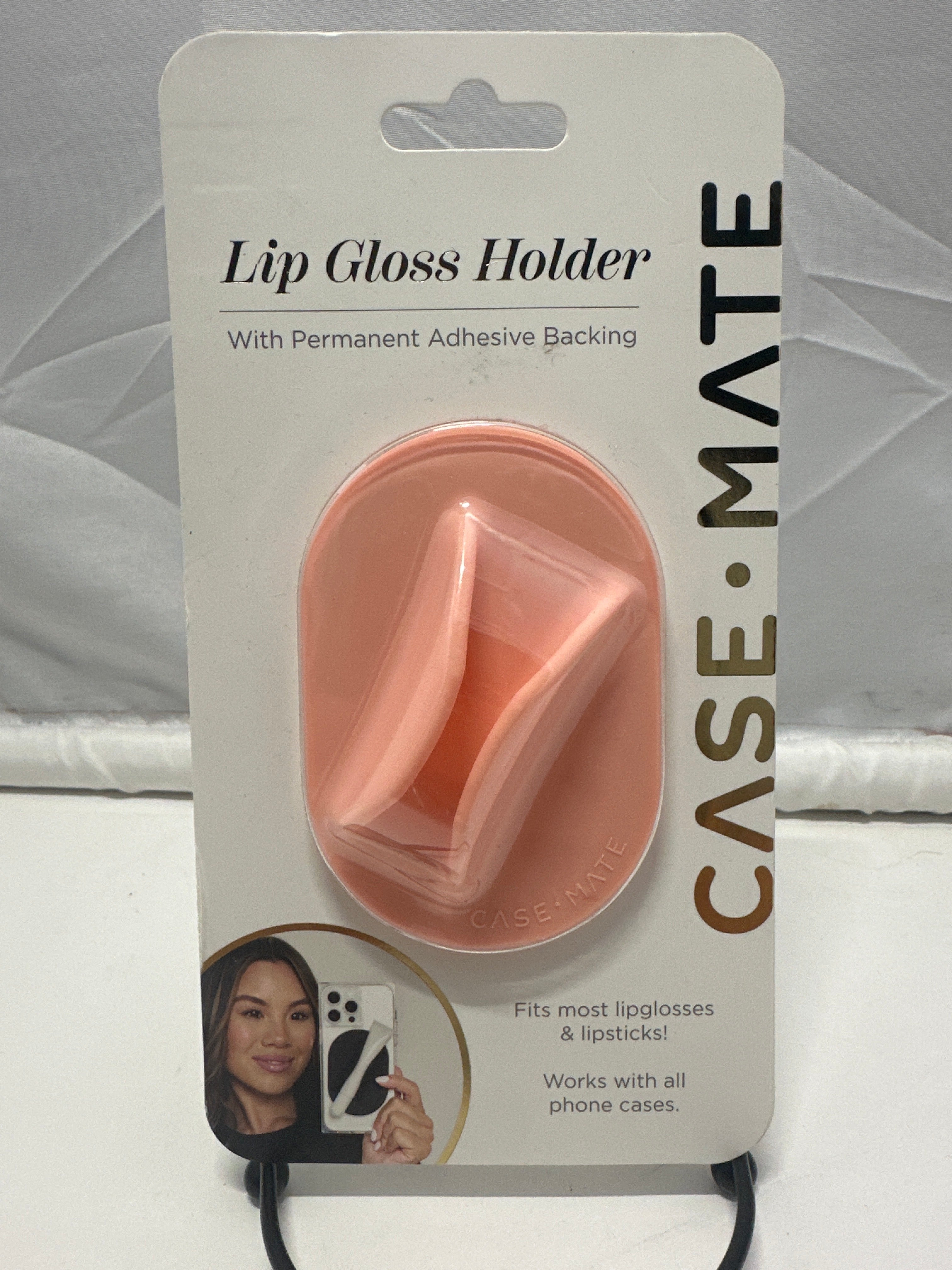 Case-Mate Lip Gloss Holder Adhesive Phone Case Accessory Peach