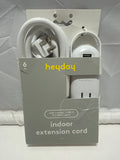 heyday 6 Ft Indoor Extension Cord With USB A And 2 USB C Ports White