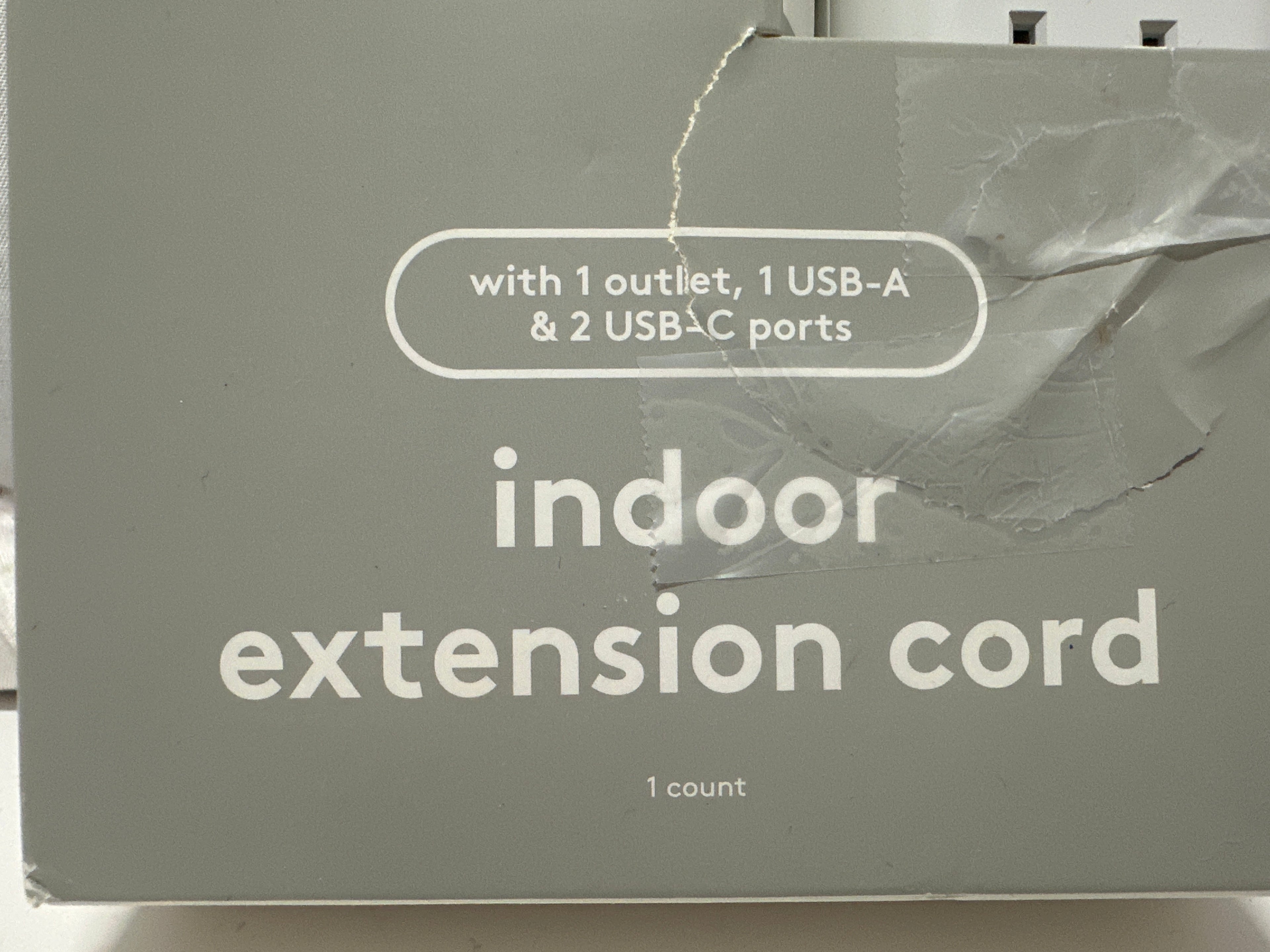 heyday 6 Ft Indoor Extension Cord With USB A And 2 USB C Ports White