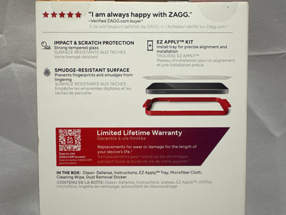 ZAGG InvisibleShield Glass+ Defense Screen Protector for iPhone 16e 14 13 13 Pro