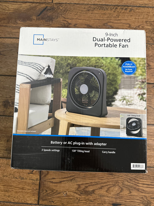 Mainstays 9 Dual Power Portable Fan