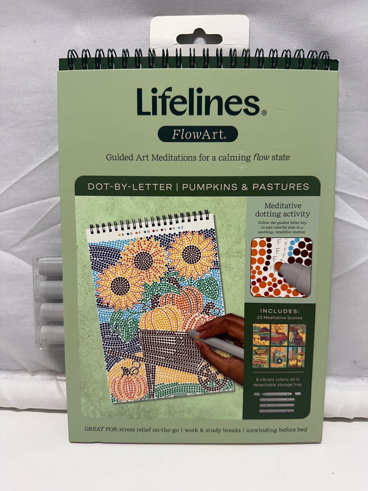 Lifelines FlowArt Dot-by-Letter Pumpkins & Pastures Meditation Art Kit