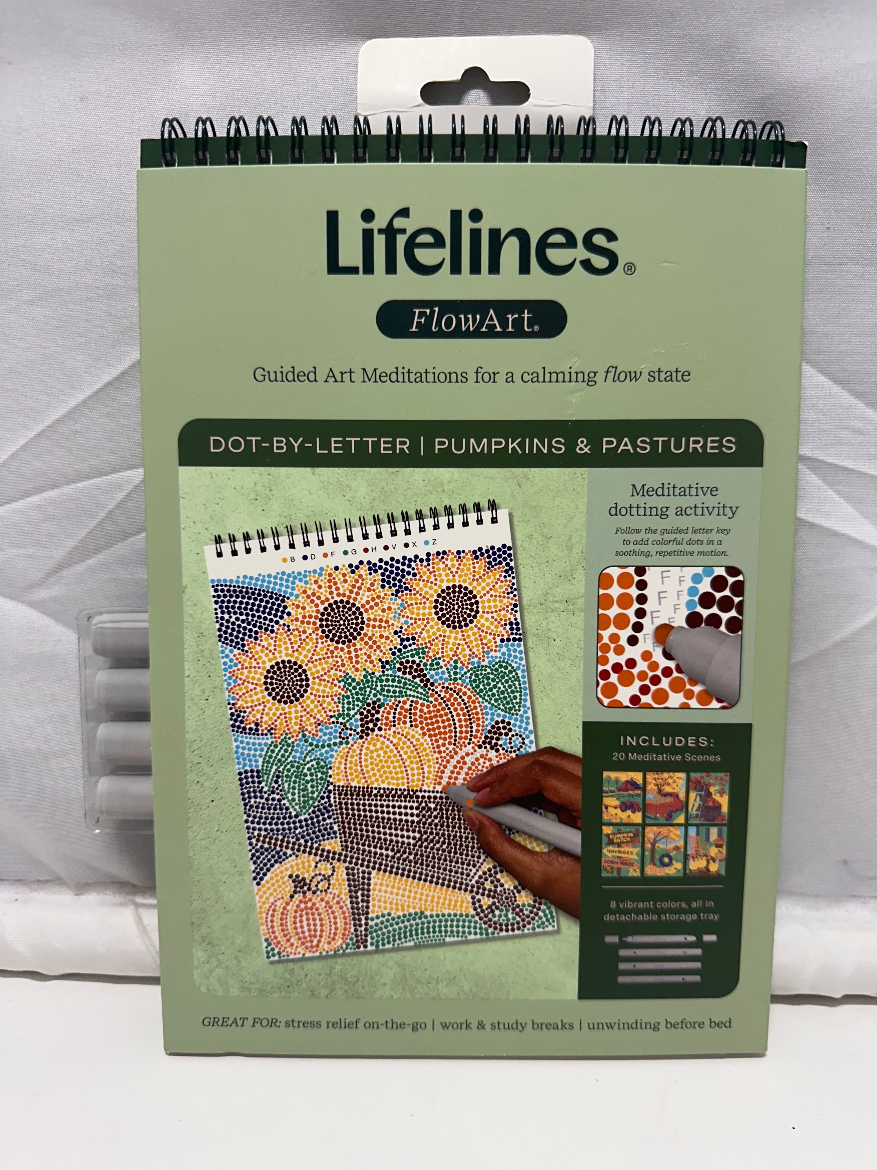 Lifelines FlowArt Dot-by-Letter Pumpkins & Pastures Meditation Art Kit