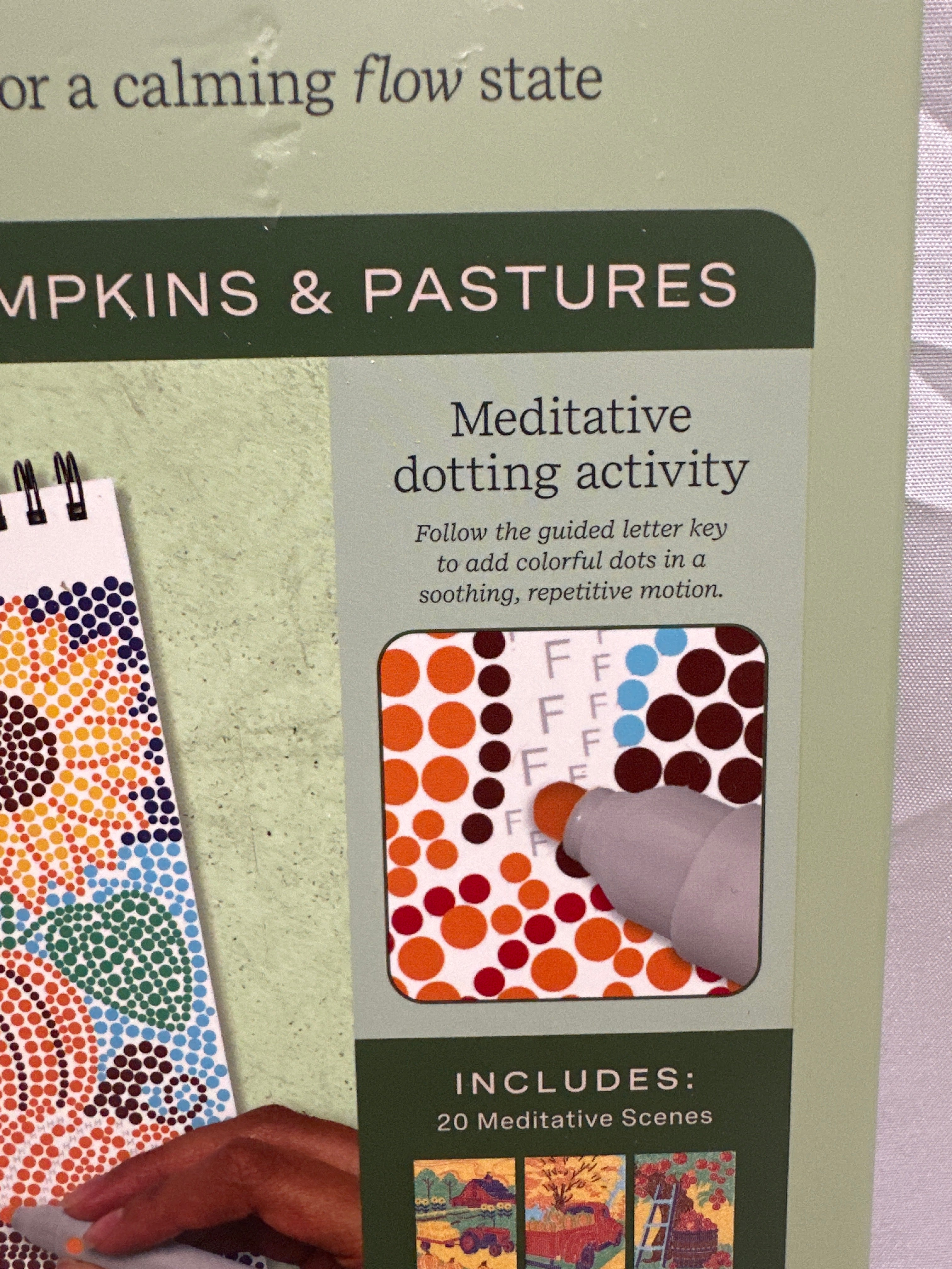 Lifelines FlowArt Dot-by-Letter Pumpkins & Pastures Meditation Art Kit