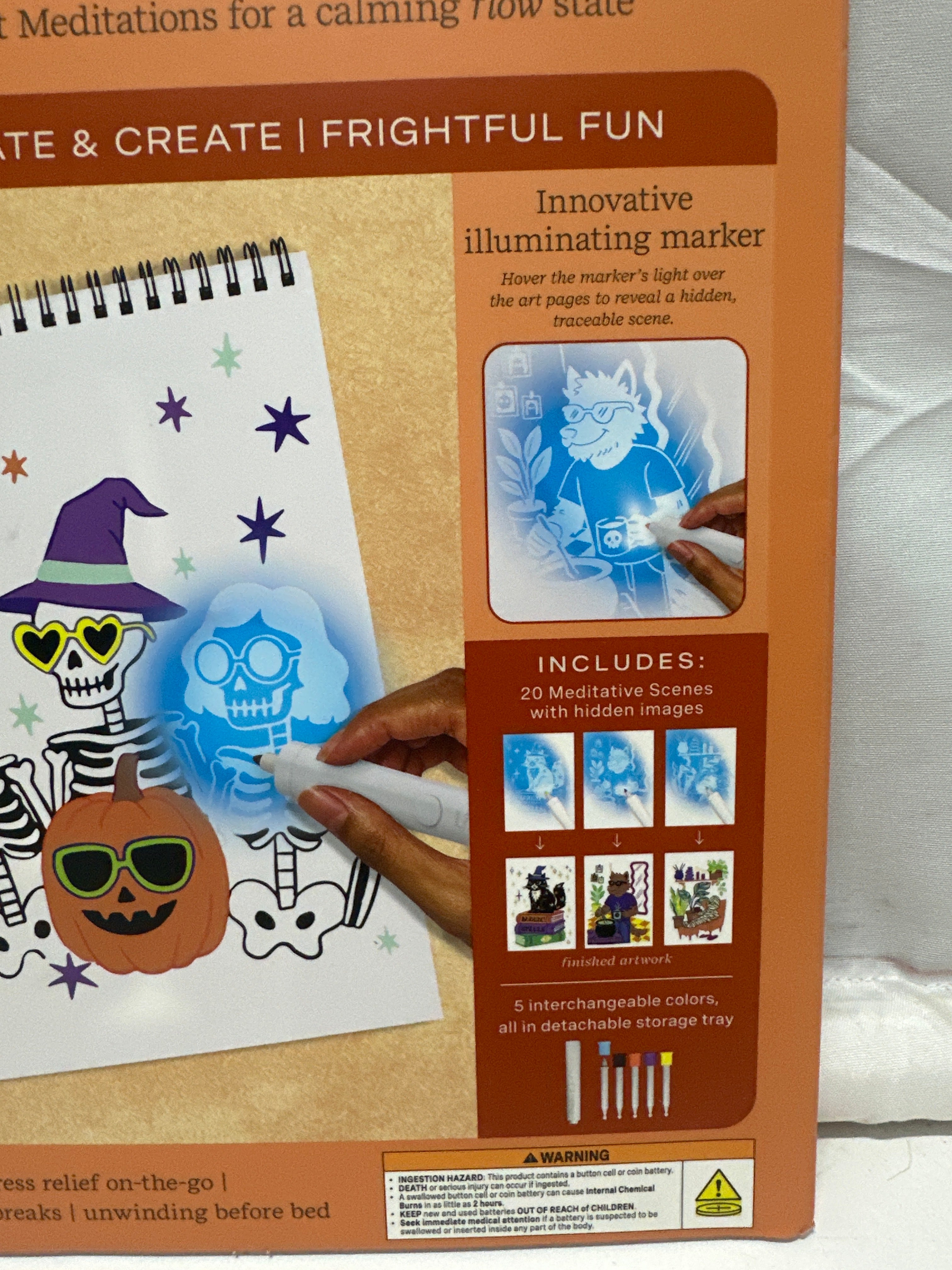Lifelines FlowArt Illuminate & Create Frightful Fun Hidden Image Art Kit