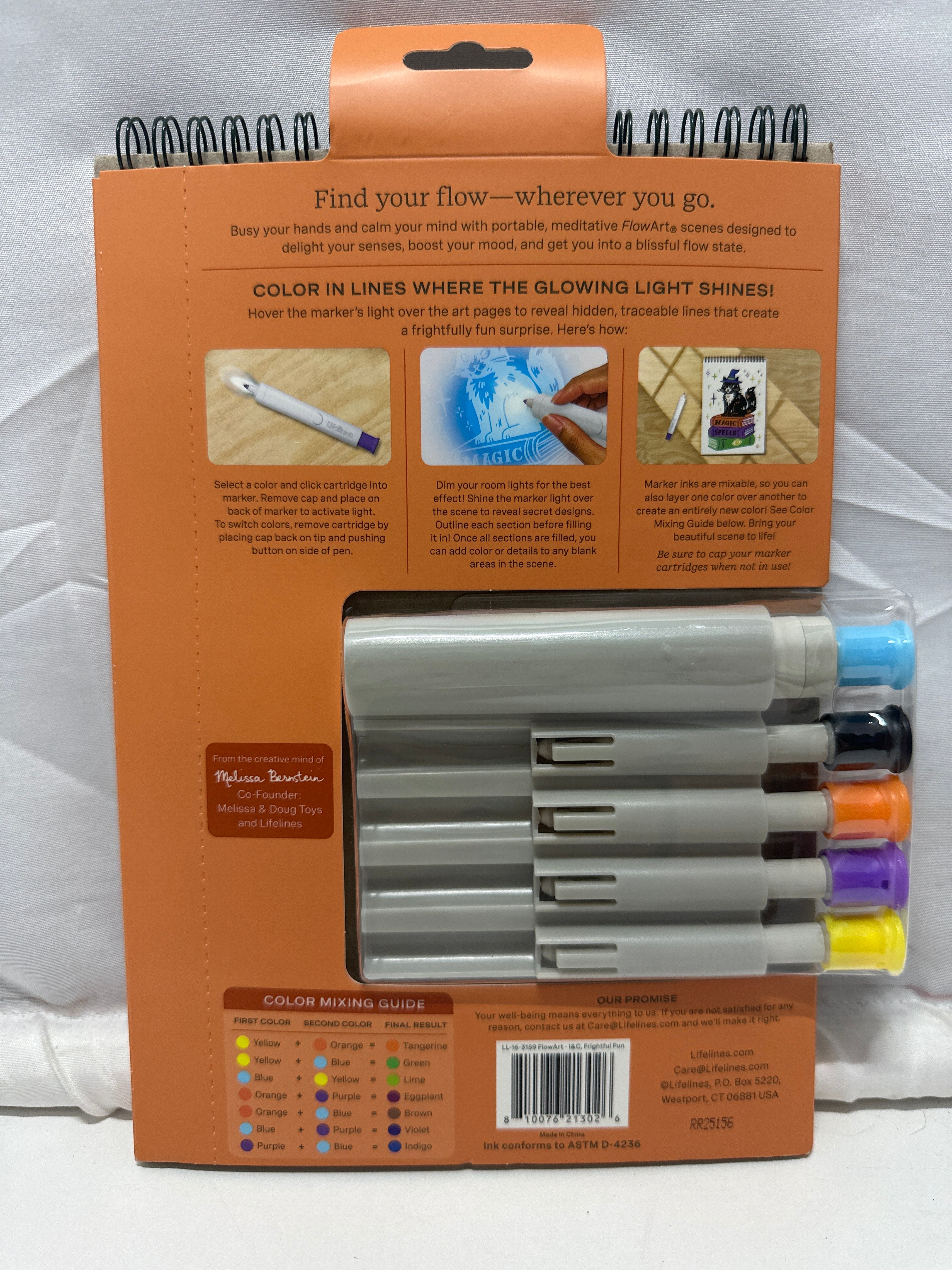 Lifelines FlowArt Illuminate & Create Frightful Fun Hidden Image Art Kit