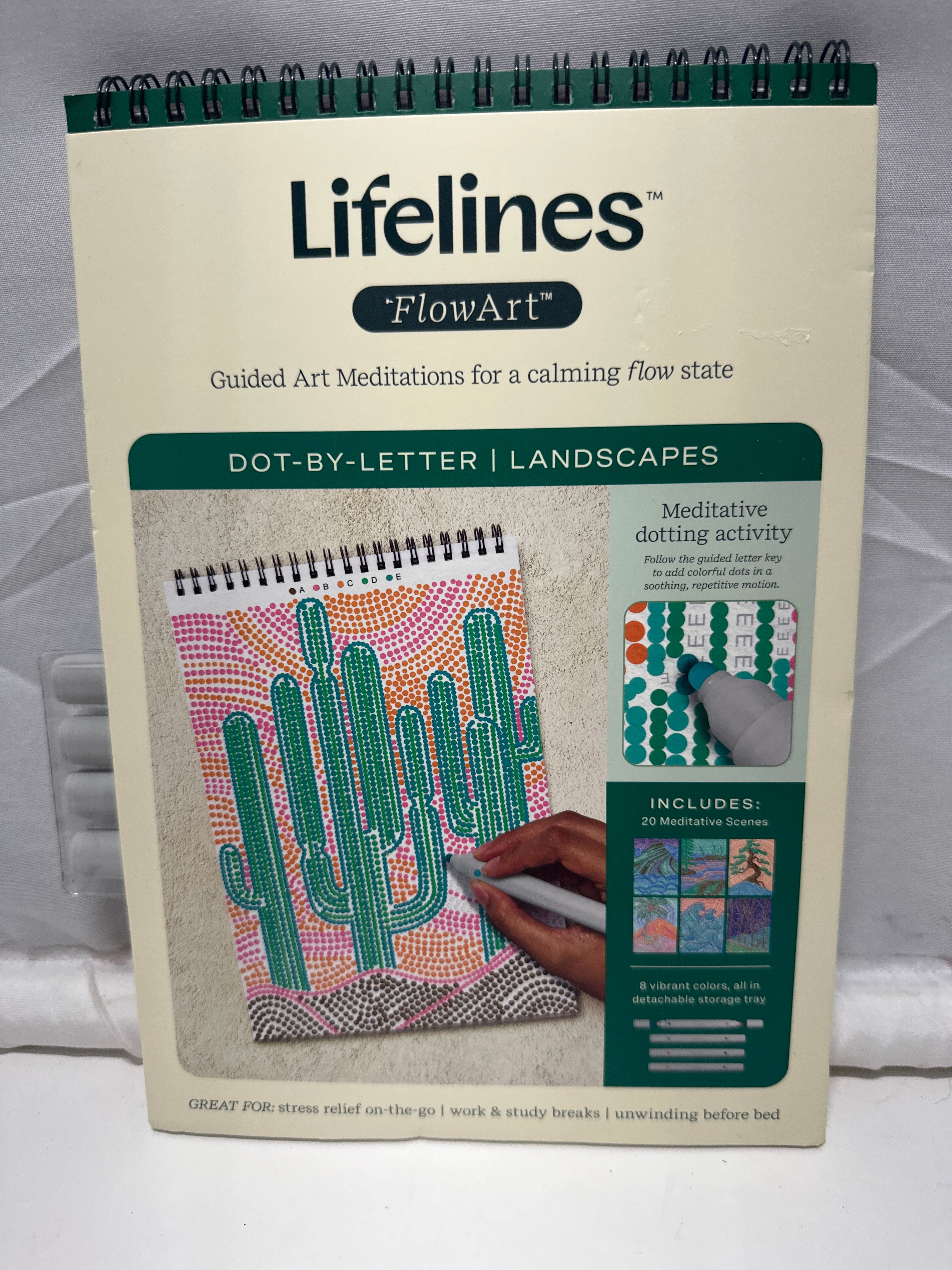 Lifelines FlowArt Dot-By-Letter Landscapes Art Kit