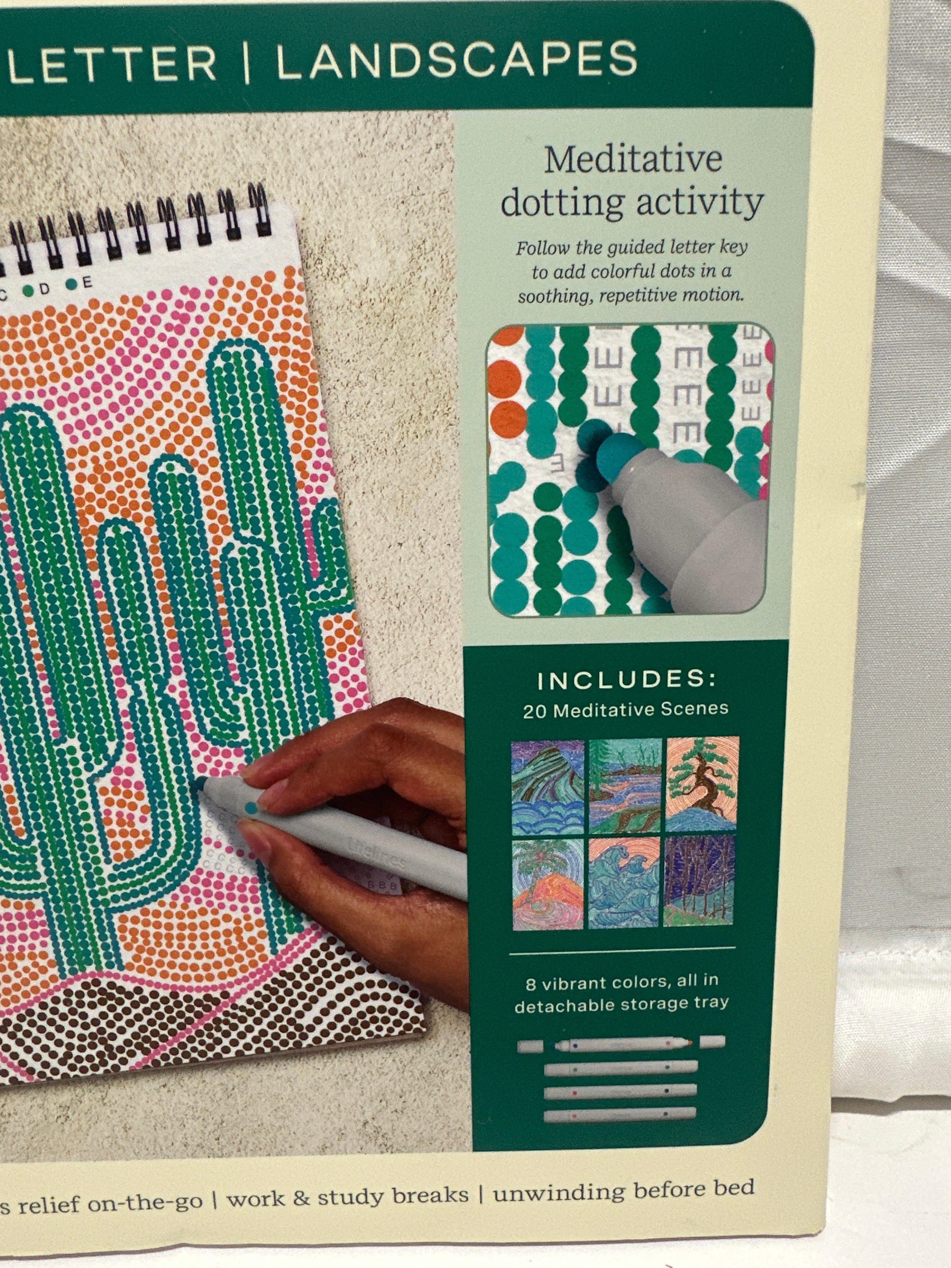 Lifelines FlowArt Dot-By-Letter Landscapes Art Kit