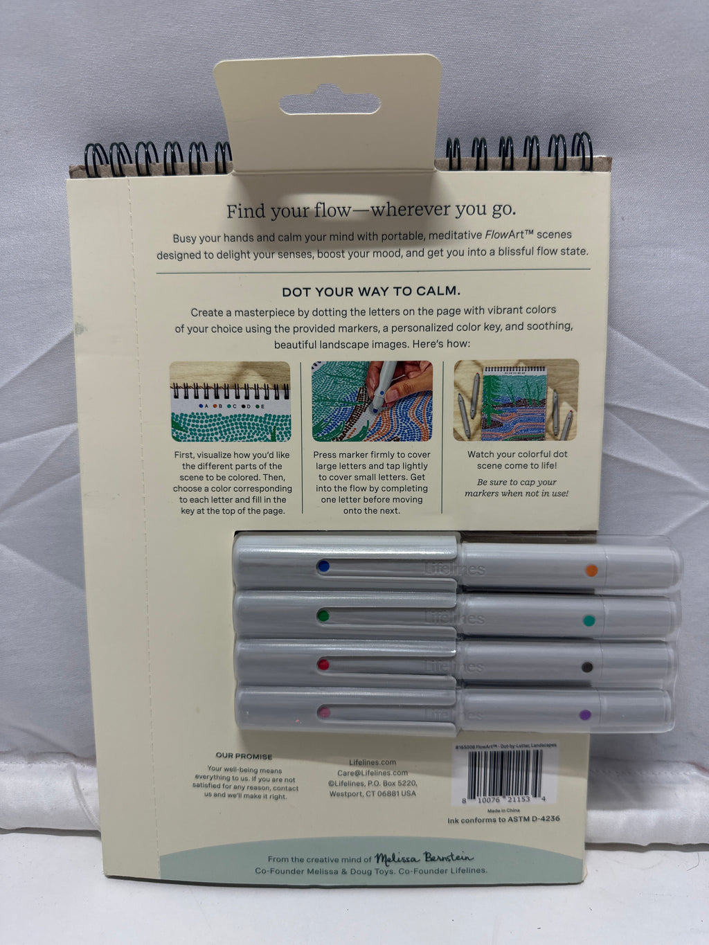 Lifelines FlowArt Dot-By-Letter Landscapes Art Kit