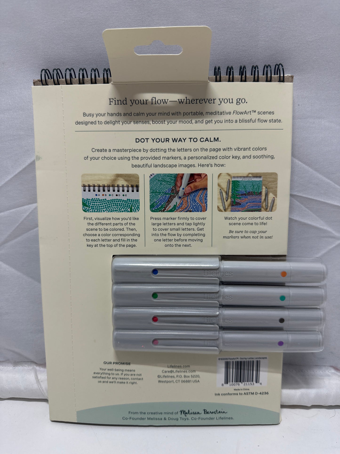 Lifelines FlowArt Dot-By-Letter Landscapes Art Kit