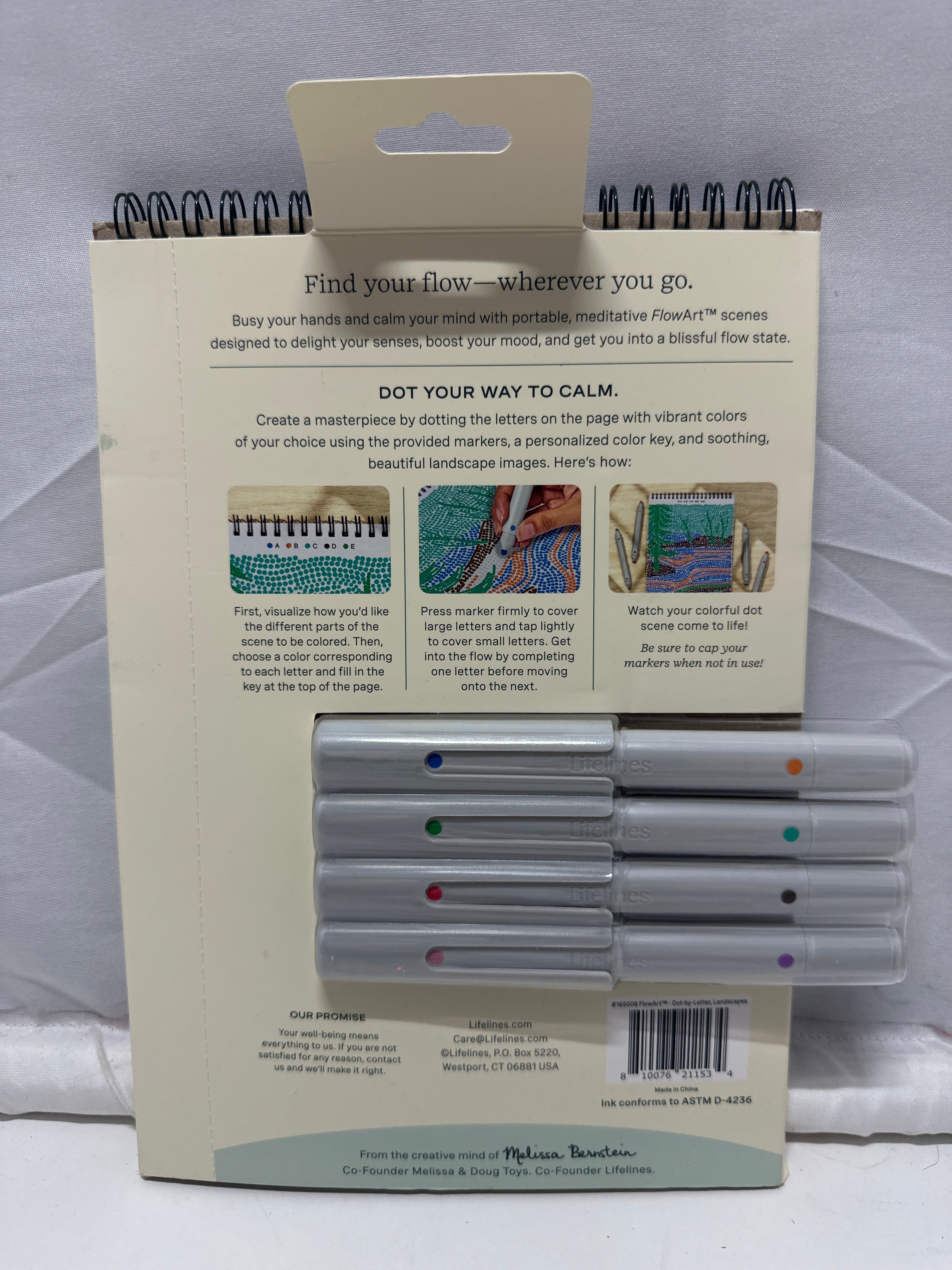 Lifelines FlowArt Dot-By-Letter Landscapes Art Kit