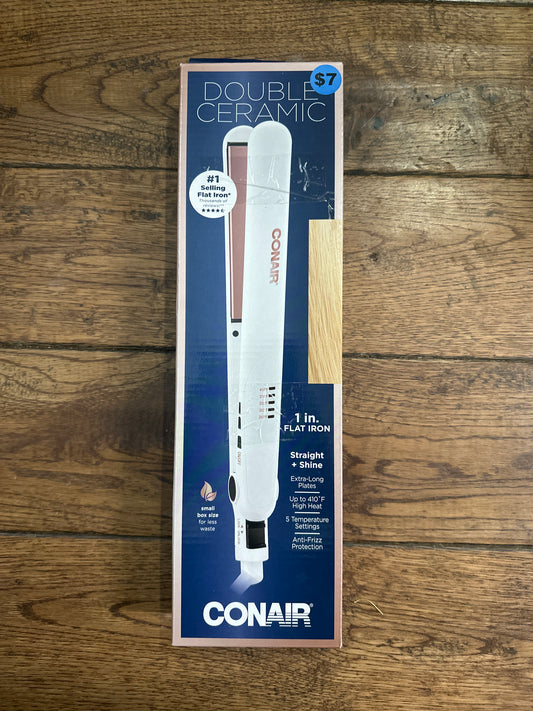 Conair Double Ceramic 1" Flat Iron Hair Straightener, 5 Heat Settings