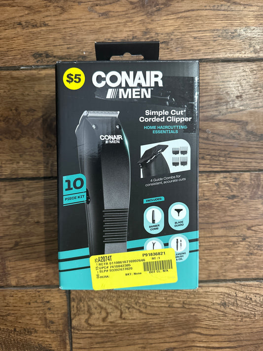 ConairMAN Simple Cut Men's Haircut Kit, 10 Piece