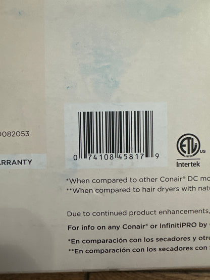 Conair InfinitiPRO Performa Series Hair Dryer, Includes 4 Attachments