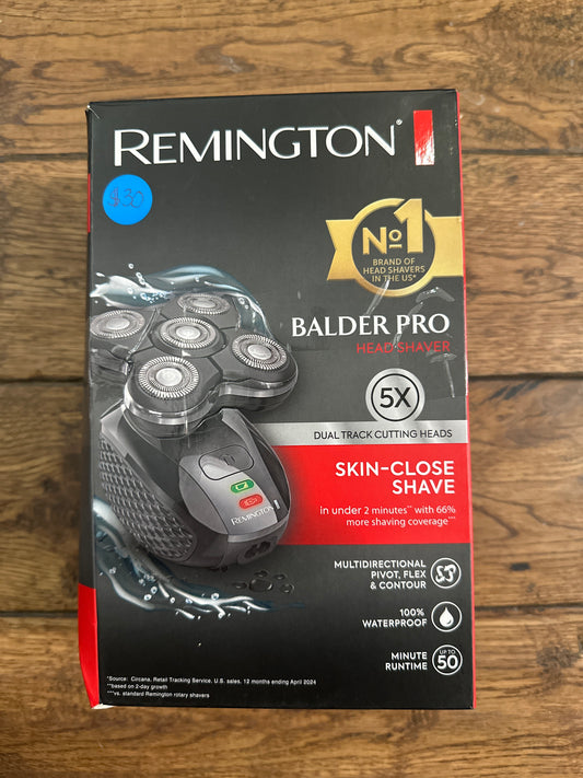 REMINGTON Balder Pro Cordless Rechargeable Waterproof Men's Head Electric Shaver, Black, XR7000