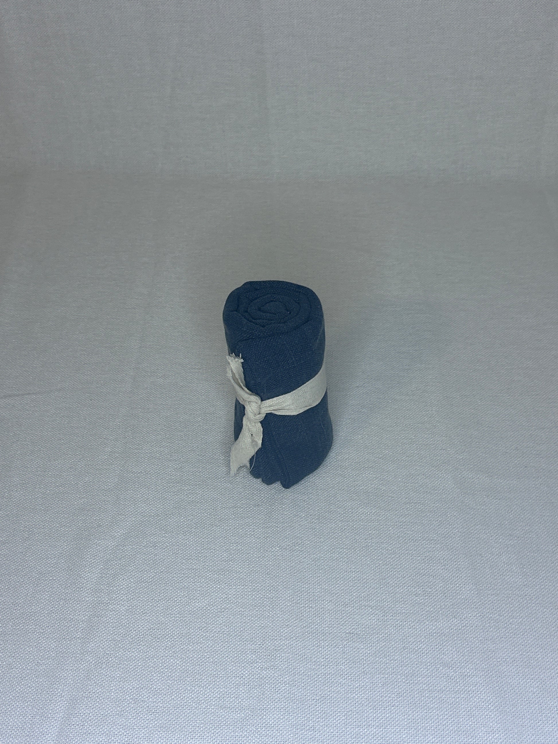 Stone Washed and Distressed Cotton Decor Throw Pillow Cover-Navy 20x20