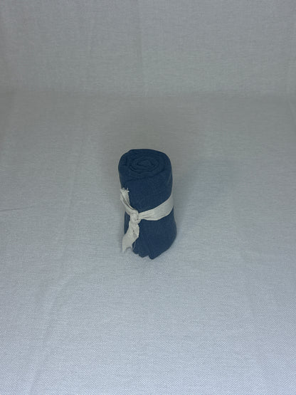 Stone Washed and Distressed Cotton Decor Throw Pillow Cover-Navy 20x20