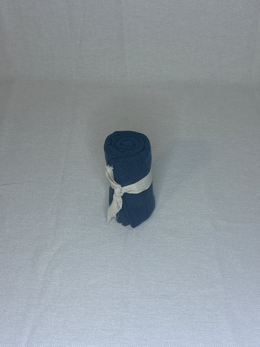 Stone Washed and Distressed Cotton Decor Throw Pillow Cover-Navy 20x20