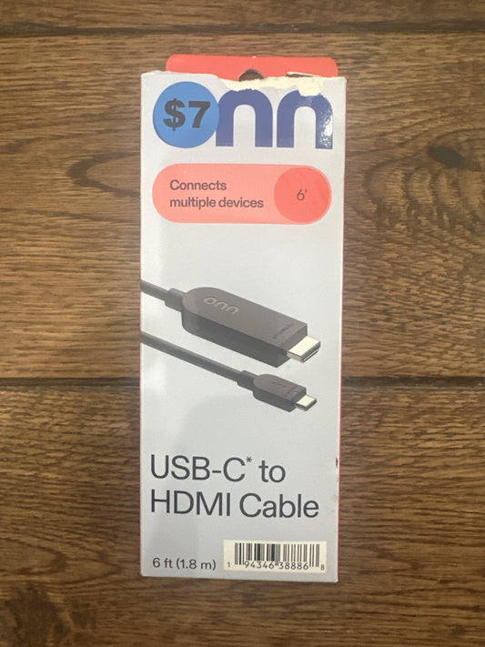 onn 6’ USB-C to HDMI Cable